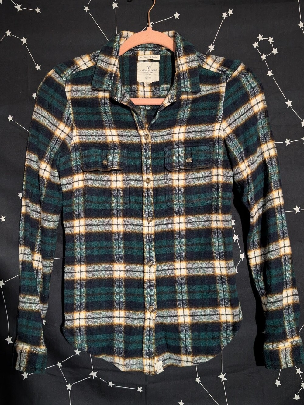 American Eagle - Green Plaid Shirt